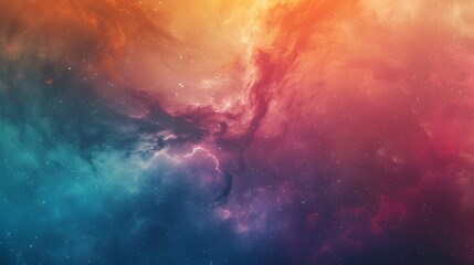 Naklejka premium Mesmerizing Cosmic Nebula in Vivid Abstract Artscape