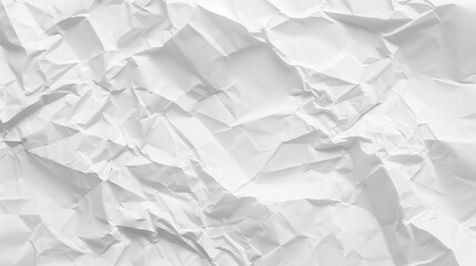 High-Detail 3D Render of Crumpled White Paper Texture for Artistic and Creative Backgrounds