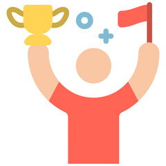 winner flat icon