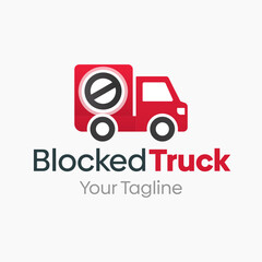 Blocked Truck Logo Vector Template Design. Good for Business, Startup, Agency, and Organization