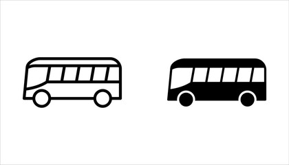 Bus icon set. Bus icon vector illustration on white background.