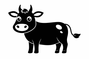black and whitecow silhouette, cow vector illustration, cow silhouette, animal silhouette isolated vector Illustration, png, Funny cute cow, Jumping cartoon cows