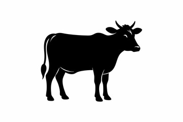 black and whitecow silhouette, cow vector illustration, cow silhouette, animal silhouette isolated vector Illustration, png, Funny cute cow, Jumping cartoon cows