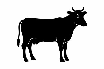 black and whitecow silhouette, cow vector illustration, cow silhouette, animal silhouette isolated vector Illustration, png, Funny cute cow, Jumping cartoon cows