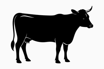 black and whitecow silhouette, cow vector illustration, cow silhouette, animal silhouette isolated vector Illustration, png, Funny cute cow, Jumping cartoon cows