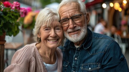 The Elderly Smiling Couple