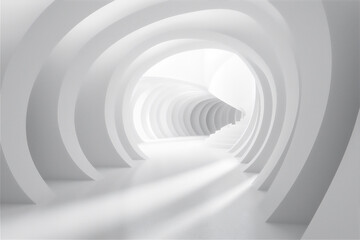 Fototapeta premium Abstract background with white random curves shape