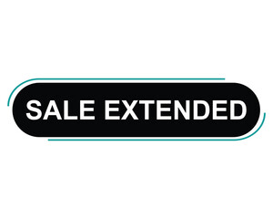 sale extended button on white background. sale extended button sign