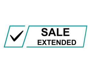 sale extended button on white background. sale extended button sign