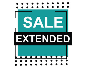 sale extended button on white background. sale extended button sign