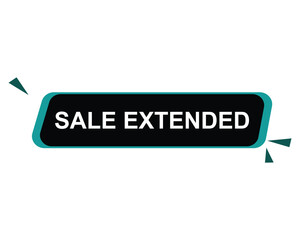 sale extended button on white background. sale extended button sign