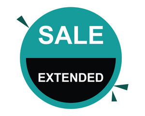 sale extended button on white background. sale extended button sign