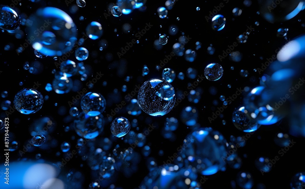 Poster 3d rendering of chaotic liquid splashing in empty space. design element.