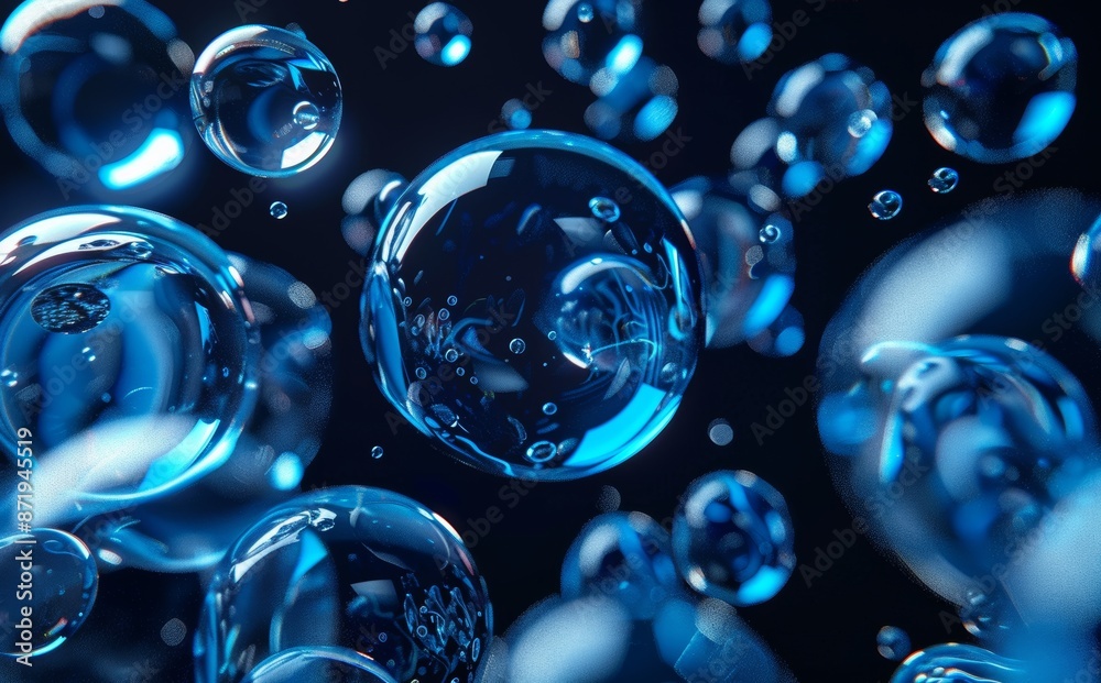 Poster the background of the design element is a chaotic liquid splashed in empty space. it is created in 3