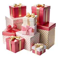 Fototapeta premium Valentine Gift Boxes Pile