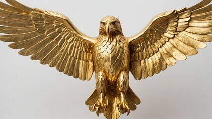 a model of a gold eagle