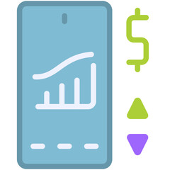 mobile finance flat icon