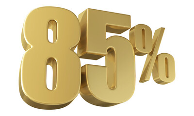 85 Percent Off Sale Gold Number 3D