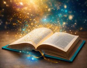 Holy Book - Magic Book - Universe - AI generated	