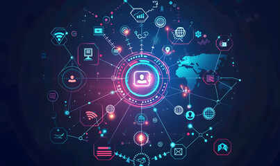 graphic backgrounds related to technology, communication, and the internet