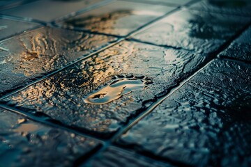 Fototapeta premium Fussabdruck