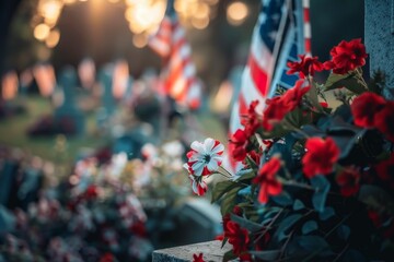 An emotional american memorial day background