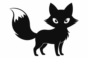 black and white fox silhouette, fox vector illustration, fox silhouette, animal silhouette isolated vector Illustration, png, Funny cute fox, Jumping cartoon foxs