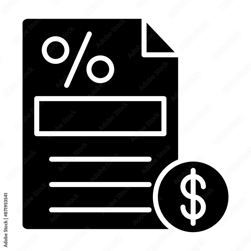 Poster Invoice Glyph Icon