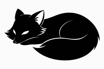 black and white fox silhouette, fox vector illustration, fox silhouette, animal silhouette isolated vector Illustration, png, Funny cute fox, Jumping cartoon foxs