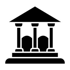 Bank Glyph Icon