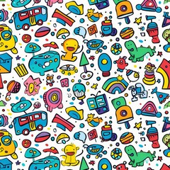 Whimsical Children Activities in Colorful Illustration