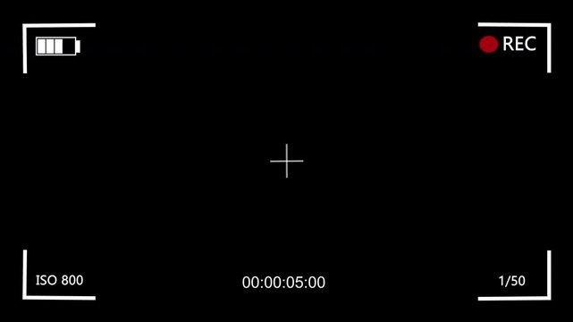 Illustrated frame of the video camera screen in 4k resolution	