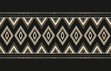 Ethnic abstract ikat art. Aztec ornament print. geometric ethnic pattern seamless  color oriental.  Design for background ,curtain, carpet, wallpaper, clothing, wrapping, Batik, vector illustration.