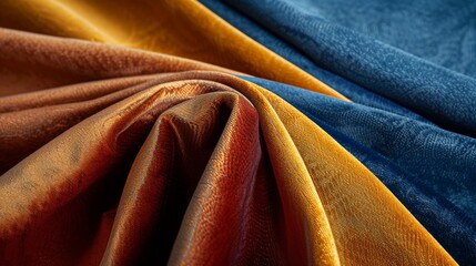 Smooth velvet fabric background in rich colors for product photography studio 