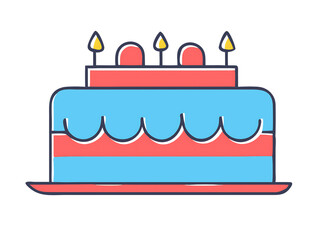 birthday cake icon. Cake icon vector for web and mobile app. Cake sign and symbol. Birthday cake icon
