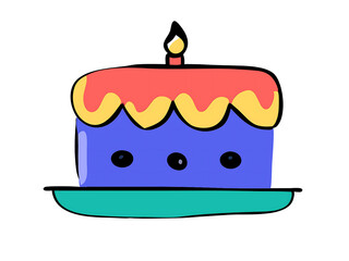 birthday cake icon. Cake icon vector for web and mobile app. Cake sign and symbol. Birthday cake icon