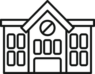 Abandoned school building closed during the pandemic lockdown