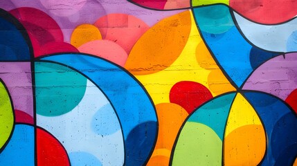 Fototapeta premium Abstract Colorful Graffiti Wall.