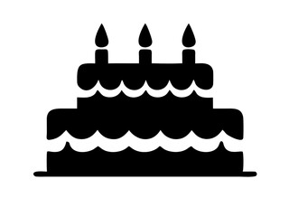birthday cake icon. Cake icon vector for web and mobile app. Cake sign and symbol. Birthday cake icon