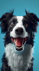 Fototapeta premium Happy smiling shepherd dog portrait