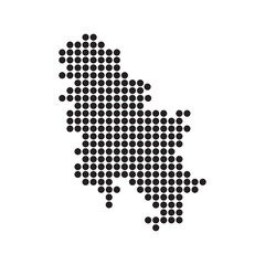 Obraz premium Serbia map icon