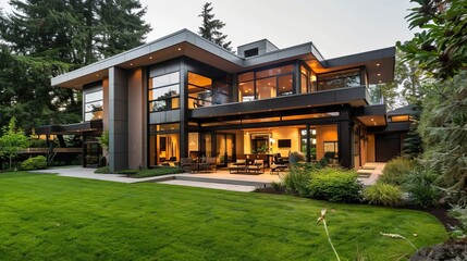 Beautiful modern house exterior