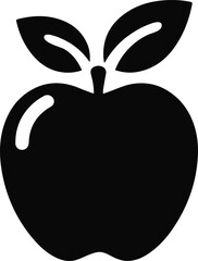 apple icon, apple vector, apple with leaf, apple, apple silhouette