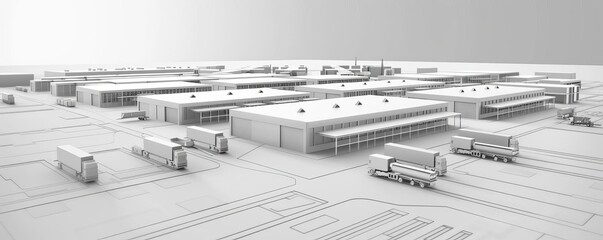 hub and spoke distribution logistics network front view Hub-and-spoke model in logistics networks advanced tone Black and white