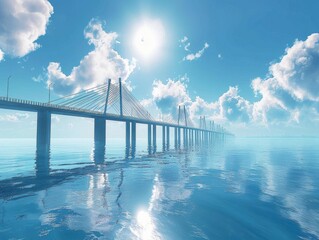 Fototapeta premium Serene Seascape. Peaceful and Tranquil Atmosphere concept