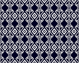 Geometric pattern concept. Seamless pattern in black background. Design for ikat, blanket, fabric, clothing, carpet, textile, ethnic, batik, embroidery.