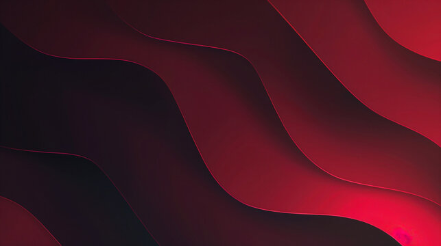 Abstract background in shades of bordo from bright red to black. Minimalistic template with copy space for text  for business corporative presentation, promo or advertising, website backdrop.