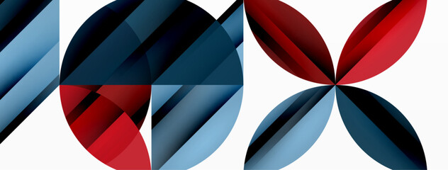 Circles and round shapes geometric minimal background