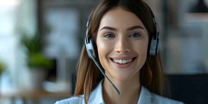 Efficient Customer Service Rep Resolving Online Inquiries with Effective Communication Skills. Concept Customer Service, Online Inquiries, Communication Skills, Effective Resolution, Efficiency
