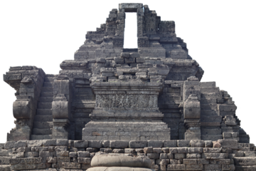 Solated majestic Jago temple, perfect for cultural, historical, and architectural projects, showcasing its grandeur and intricate details.